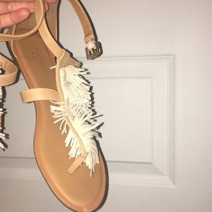 Tan Tassle Sandals
